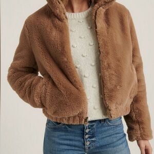 Lucky Brand Faux Fur Teddy Jacket Size Large NEW *tattered tag